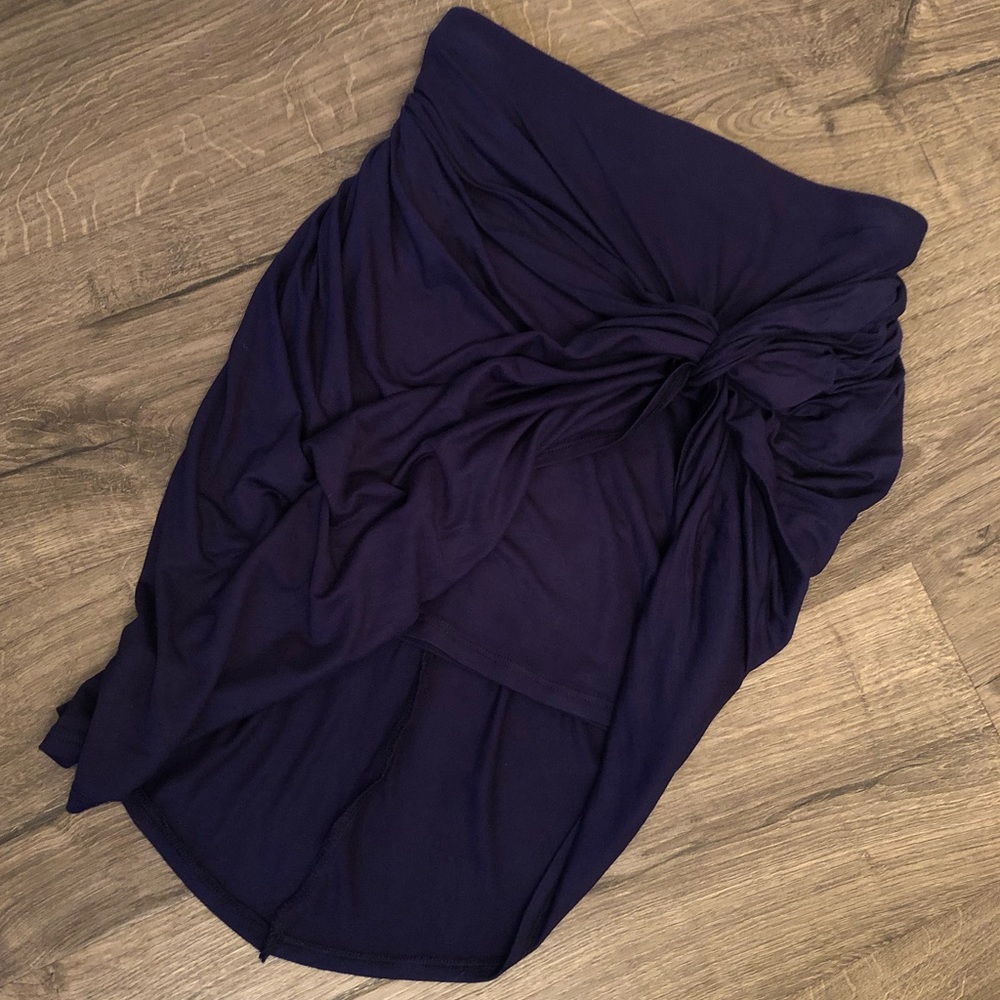 Come Together California Navy Wrap Style Skirt - Picture 4 of 7